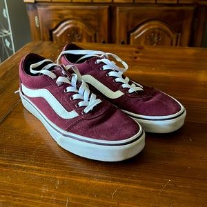 Vans maroon sneakers SIZE 8